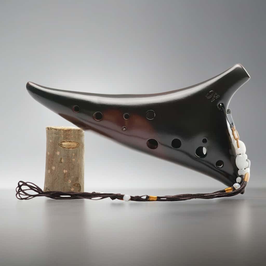 Smokey Brown 12-Hole Alto C Ceramic Ocarina